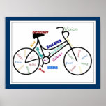 Bike, Bicycle Customize color, Motivational Posters