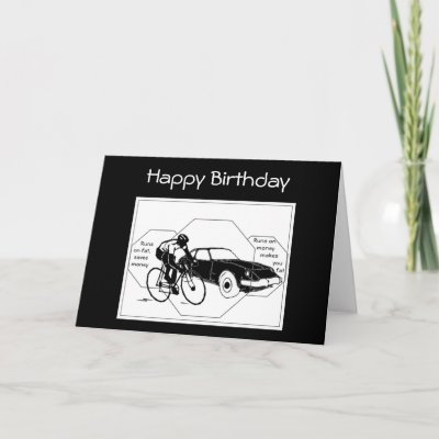 Bike Bicycle Cycle Sport Biking Custom Birthday Cards by 