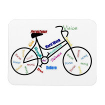 Bike, Bicycle, Cycle, Sport, Biking, Motivational Rectangular Magnets