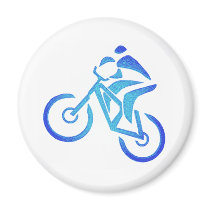 Bike Blue Bayou Refrigerator Magnet