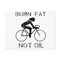 BIKE: Burn fat not oil T-shirt Postcard