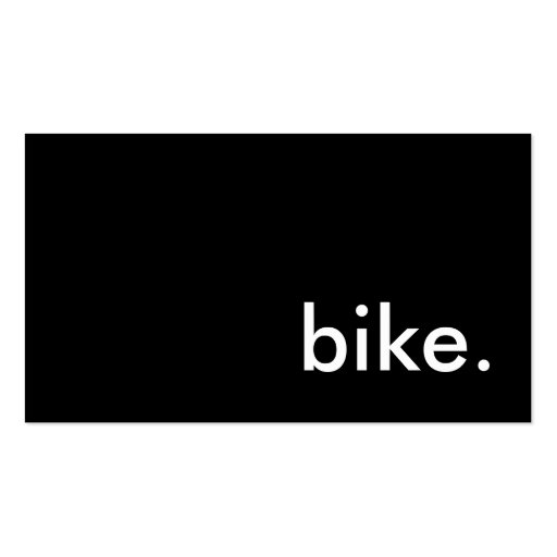 bike. business card (front side)