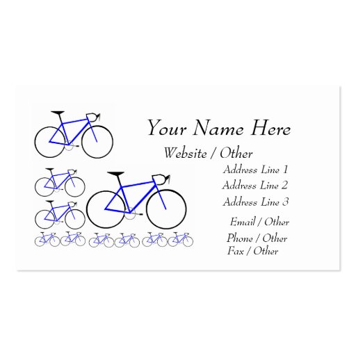 bike card business cards (front side)