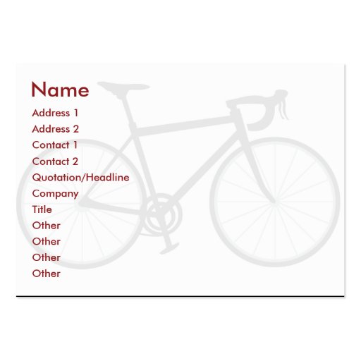 Bike - Chubby Business Card Templates (front side)