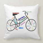 Bike, Cycle, Motivational Words Pillows