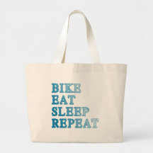 Bike, Eat, Sleep, Repeat Products Tote Bags