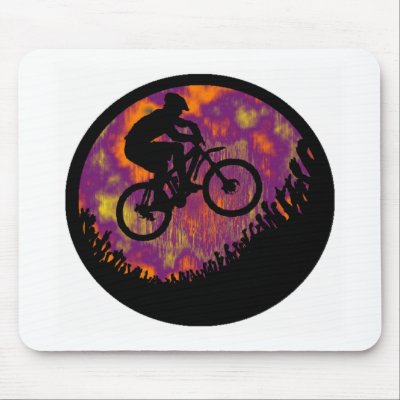bike evening cruise mouse pad by ninuno
