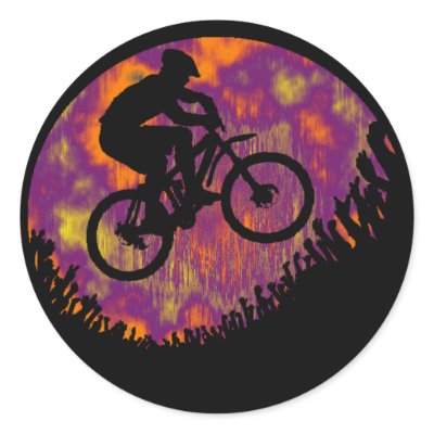 bike evening cruise round sticker by ninuno