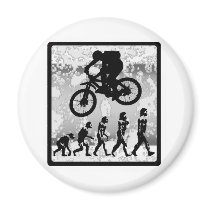 Bike Foggy Morning Refrigerator Magnets