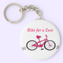 Bike for a Cure - Pink Bicycle keychains