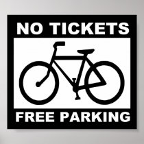 bike_free_parking_Vector_Clipart Poster