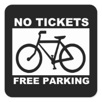 bike_free_parking_Vector_Clipart Square Stickers