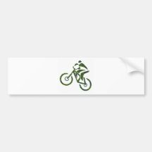 Bike Green Slide Bumper Sticker