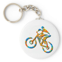 Bike Heel Stoned Key Chain