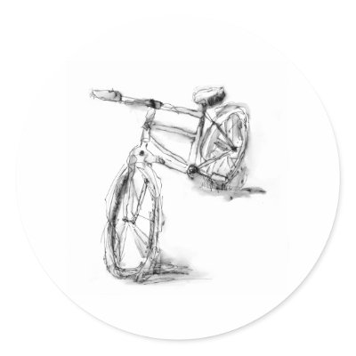 Bike II Round Stickers by studio236