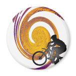 BIKE IN TAOS FRIDGE MAGNETS