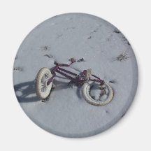Bike in the Snow Magnet