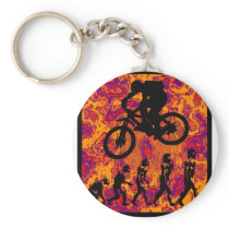 Bike In Zion Key Chains