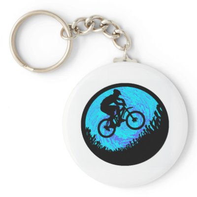 Bike Into Orbit Key Chains by ninuno