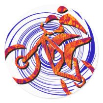 Bike Junction Function Round Sticker