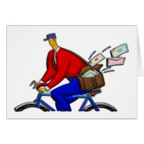 Bike Messenger AKA Special Delivery Greeting Card
