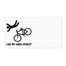 Bike My Own Stunts Personalized Shipping Labels