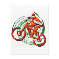 Bike Navigating Pines Post Card