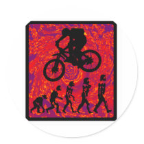 bike New shocker Round Stickers