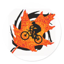 Bike Oak Side Round Sticker