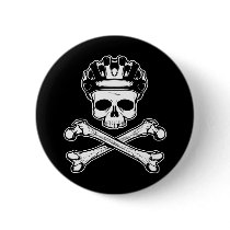 Bike or Die - Bike and Crossbones Button