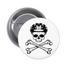 Bike or Die - Bike and Crossbones Button