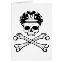 Bike or Die - Bike and Crossbones Greeting Card