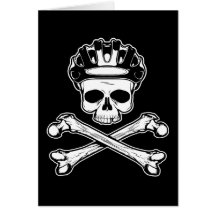 Bike or Die - Bike and Crossbones Greeting Cards