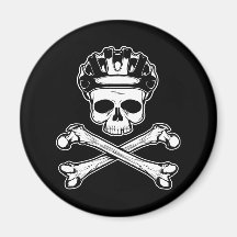 Bike or Die - Bike and Crossbones Magnet