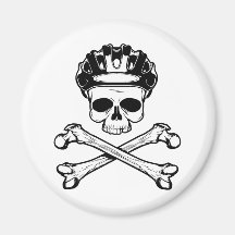 Bike or Die - Bike and Crossbones Refrigerator Magnets