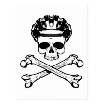 Bike or Die - Bike and Crossbones Post Card
