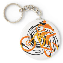 bike Orange Crush Keychains