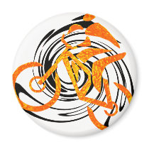 bike Orange Crush Magnets
