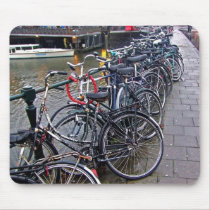 Bike Parking -- Amsterdam in November Mousepads