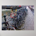 Bike Parking -- Amsterdam in November Poster
