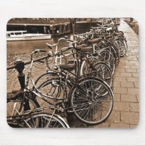 Bike Parking -- Amsterdam in November SEPIA Mousepads