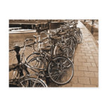 Bike Parking -- Amsterdam in November SEPIA Post Card