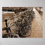 Bike Parking -- Amsterdam in November SEPIA Posters