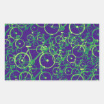 Bike pattern design rectangle sticker