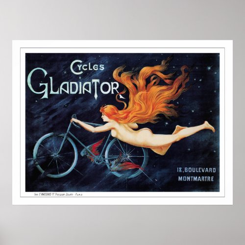 Bike Poster - Cycles Gladiator - George Massias posters