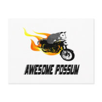 Bike Rider Awesome Possum postcards