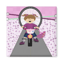 Bike Rider Girl magnets