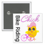 Bike Riding Chick Pins