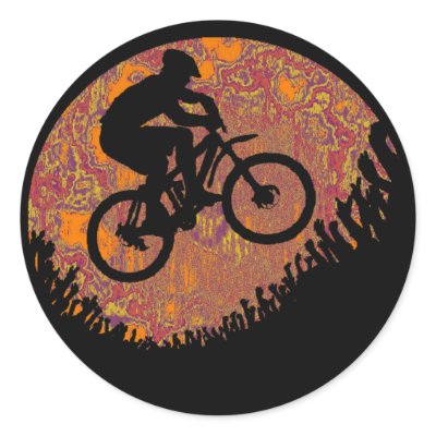 bike Sahara Dreams Round Sticker by ninuno