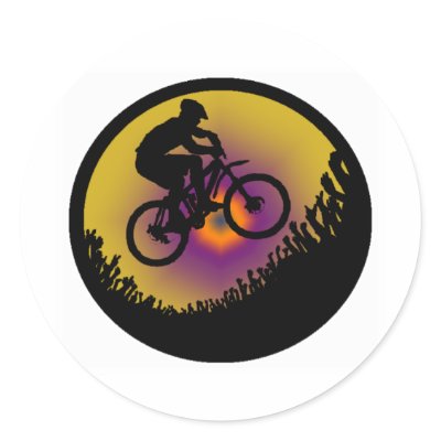 Bike Seems Right Round Stickers by ninuno
